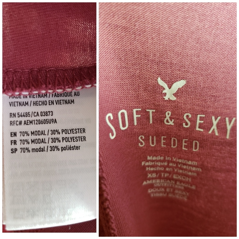 AEO Soft & Sexy Sueded Strappy Tank Top Purple - Picture 5 of 6